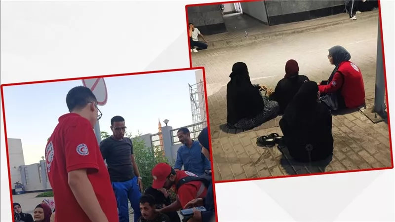 الهلال الأحمر المصري يقدم الدعم النفسي لمصابي وذوي ضحايا حادث قطار السويس