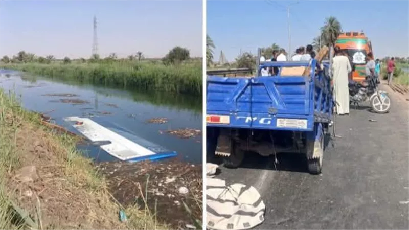 مصرع شخصين وإصابة ثالث في حادث تصادم أتوبيس وتروسيكل بالأقصر