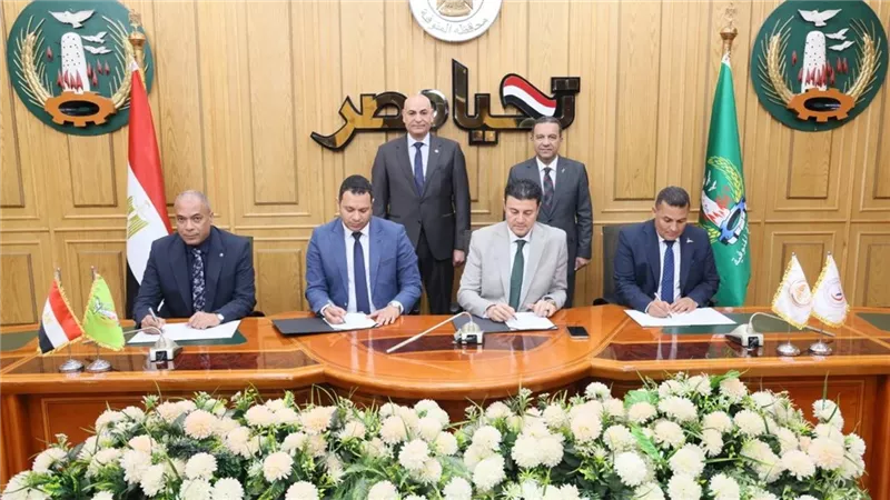 محافظ المنوفية يشهد توقيع بروتوكول تعاون لإنشاء شيلتر بالظهير الصحراوي 