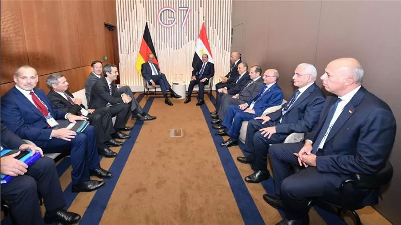 على هامش قمة مجموعة السبع.. الرئيس السيسي يلتقي بالمستشار الألماني فريدريش ميرتس