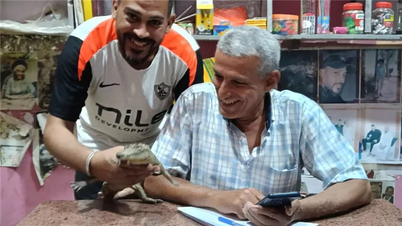 العثور على تمساح أسفل كوبري بقرية الفرعونية بالمنوفية