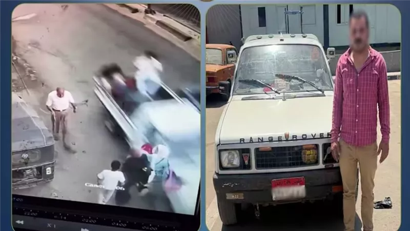 ضبط قائد سيارة ربع نقل بدون رخصة قيادة اصطدم بطالبة في ميت غمر في الدقهلية