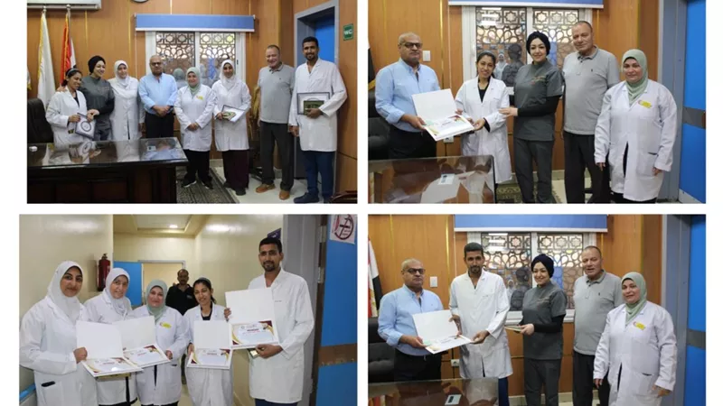 بنى سويف الجامعية : تكريم رباعى التمريض بقسم العمليات لهذا السبب|صور