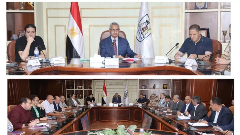 محافظ بني سويف يبحث مؤشرات أداء اللجنة العليا للبت في تقنين أراضي أملاك الدولة