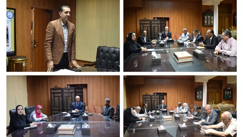جامعة بنى سويف تبحث تعزيز التعاون مع المؤسسات التعليمية الليبية 