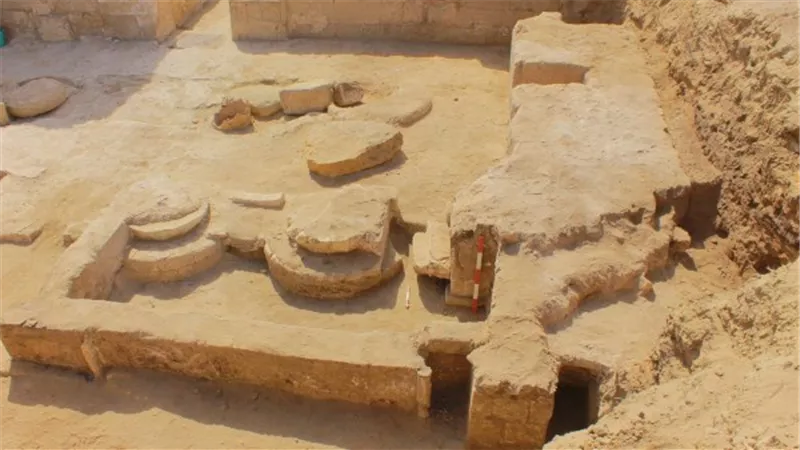 الكشف عن عناصر معمارية جديدة من معبد القصر القديم بالواحات البحرية