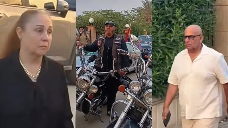 شيرين وخيري بشارة يقدمان واجب العزاء في محمد مرزبان |صور