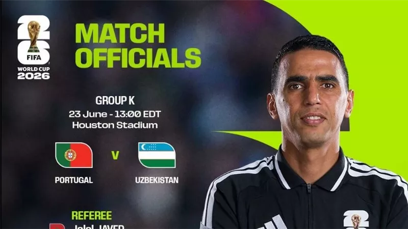 طاقم تحكيم مغربي لمواجهة البرتغال وأوزبكستان في كأس العالم 2026