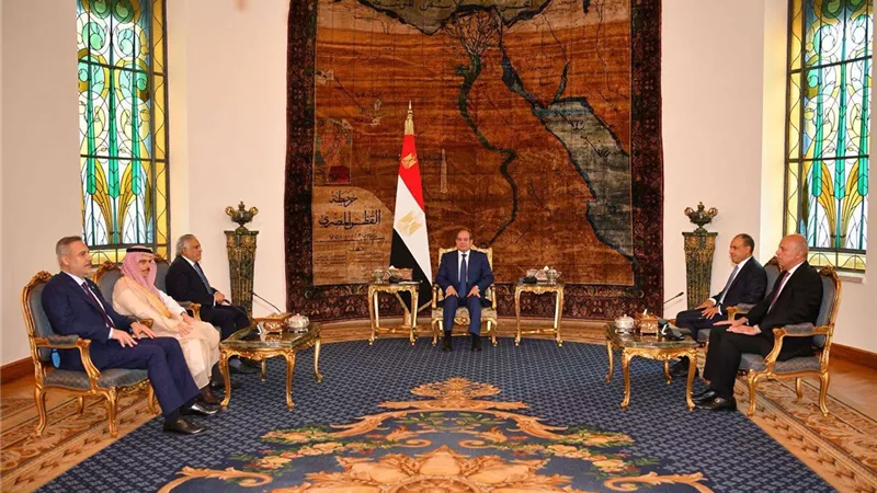 الرئيس السيسي يلتقي المجموعة الرباعية التي تضم مصر والسعودية وباكستان وتركيا
