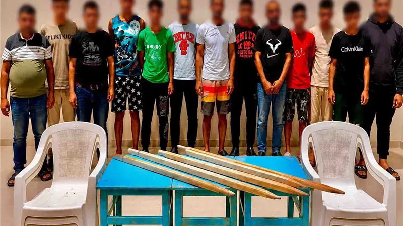 فيديو يوثق مشاجرة بالعصي والكراسي على شاطئ بالإسكندرية