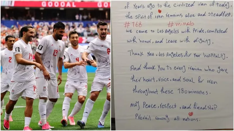 بعد التعادل مع بلجيكا.. منتخب إيران يترك رسالة لأمريكا بغرفة تغيير الملابس