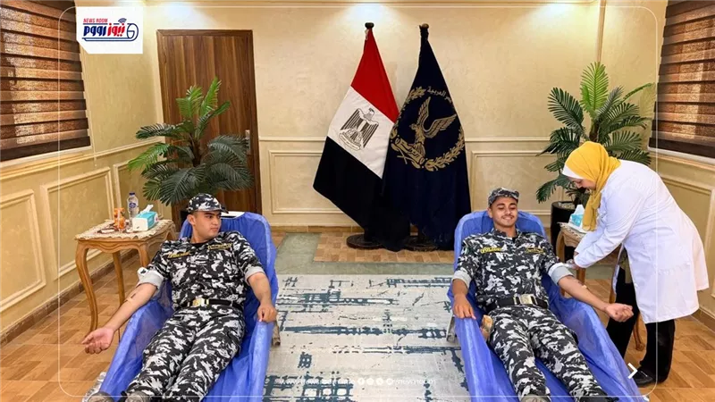 الدور المجتمعي في أبهى صوره.. مديرية أمن الفيوم تنظم حملة للتبرع بالدم 