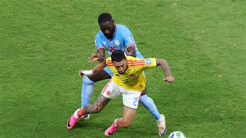 نتيجة وأهداف مباراة كولومبيا والكونغو الديمقراطية الشوط الثاني (1-0) في كأس ال