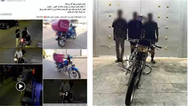 فيديو يكشفهم.. ضبط المتهمين بسرقة موتوسيكل عامل توصيل بالعبور في القليوبية