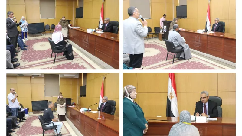 حلول لمشكلات الرى والمياه وصرف إعانات.. اللقاء المفتوح لمحافظ بنى سويف