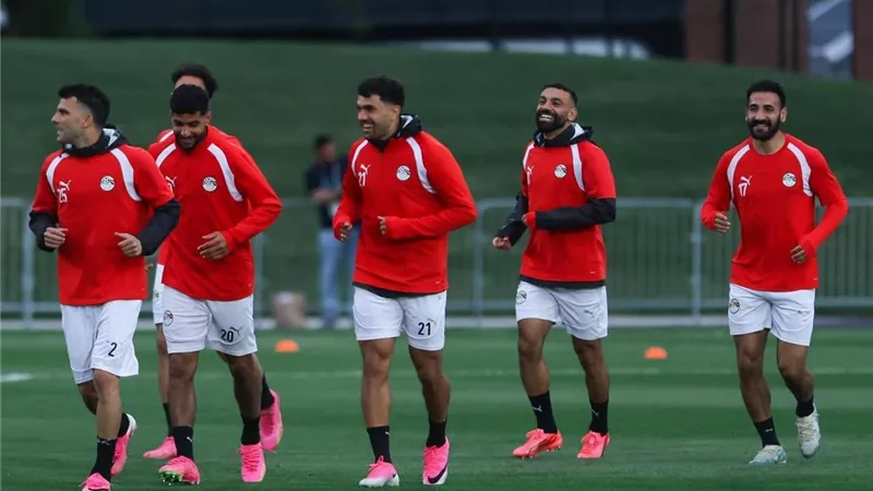 منتخب مصر يؤدي تدريبات في الجيم استعدادًا لمواجهة أستراليا في كأس العالم
