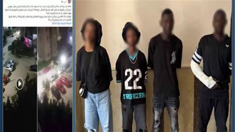 فيديو مشاجرة بين اجانب بالقاهرة تنتهي باستخدام سلاح أبيض والشرطة تتدخل