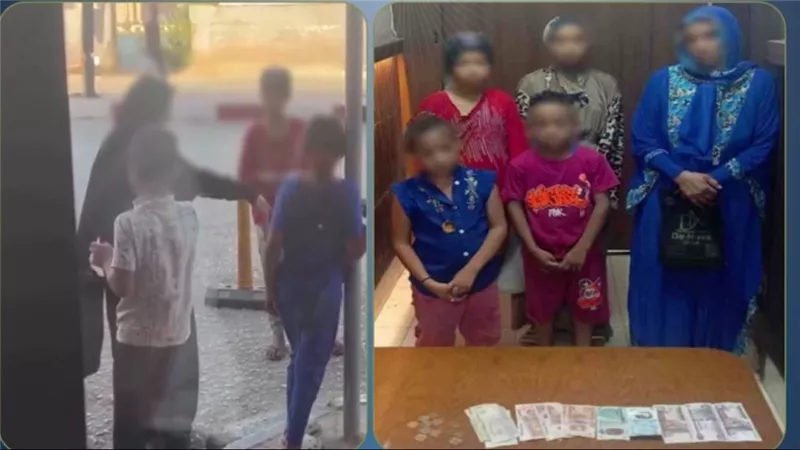 ضبط سيدة استغلت أطفالها في التسول بشوارع سوهاج بعد تداول فيديو