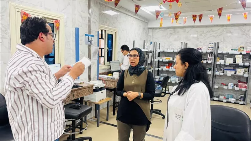 جولة إشرافية لإدارة الرعاية الأولية بوحدة طب أسرة مبارك لمتابعة جودة الخدمات 