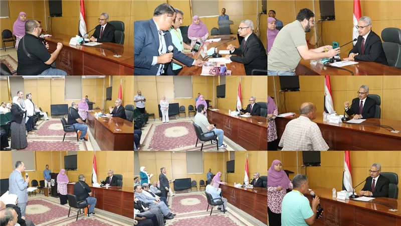 مساعدات مالية وتسريع إجراءات وحلول لمشكلات .. لقاء محافظ بنى سويف مع المواطنين
