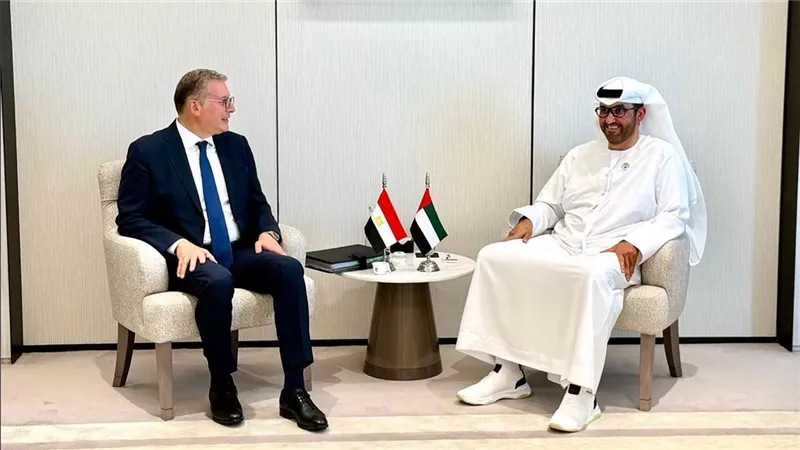 بدوي وسلطان الجابر يبحثان الاستثمار في الاكتشافات الغازية  بالبحر المتوسط 