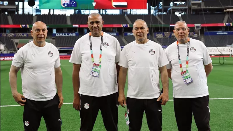 الجهاز الفني لمنتخب مصر يتفقد ملعب دالاس قبل مواجهة أستراليا