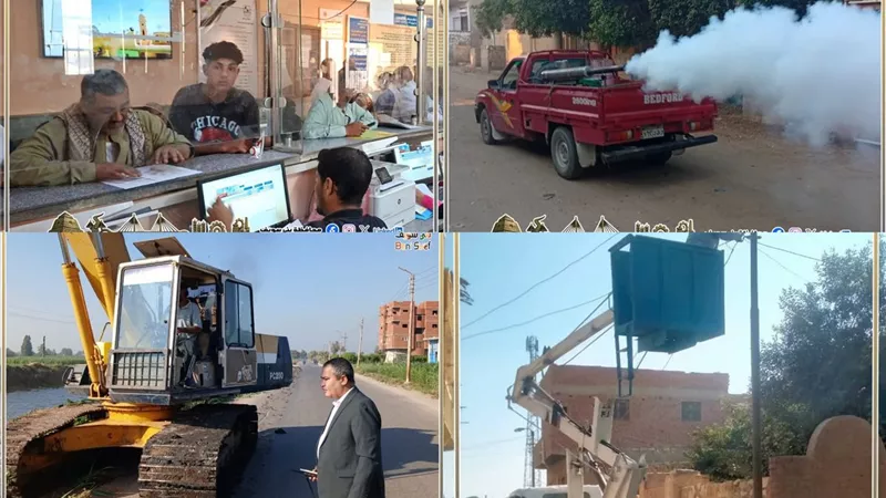 رفع 398 حالة إشغال بالفشن وحملات مختلفة بمراكز محافظة بنى سويف| صور