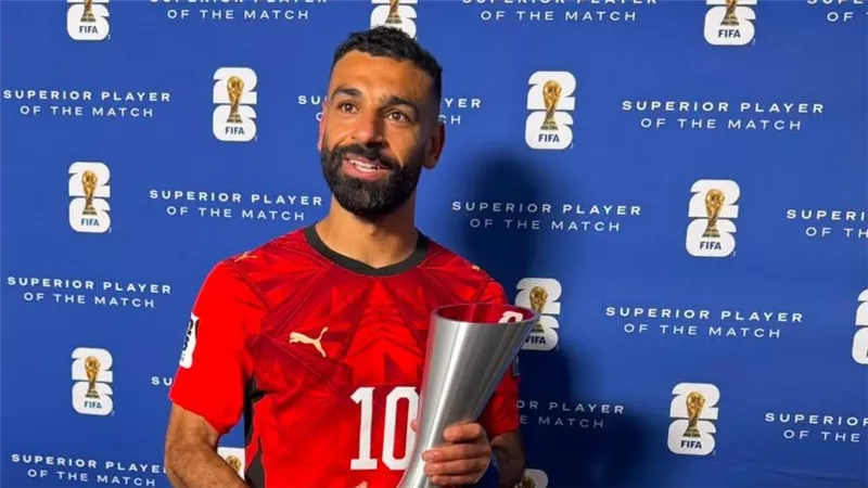 صلاح يتوج بجائزة رجل مباراة مصر وأستراليا للمرة الثانية في كأس العالم