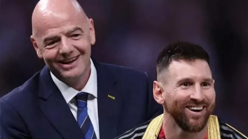 بسبب كلمة.. اتهامات بانحياز رئيس الفيفا إنفانتينو لميسي في كأس العالم