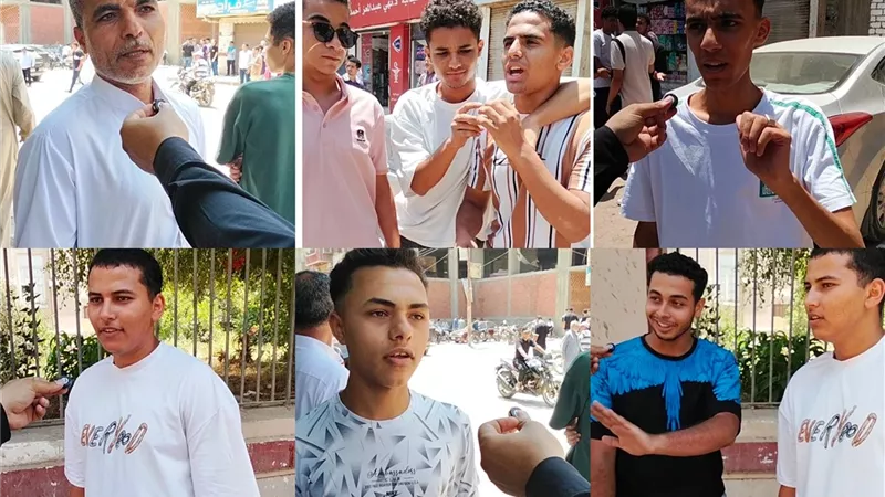 ارتياح لدى طلاب الثانوية العامة بعد أداء امتحان اللغة الإنجليزية ببنى سويف