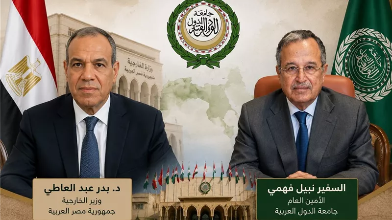 وزير الخارجية يزور الجامعة العربية لتهنئة فهمى بتولى الأمانة العامة