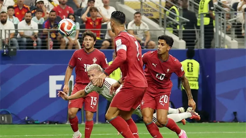 أهداف وملخص مباراة البرتغال وإسبانيا الشوط الأول في كأس العالم 2026