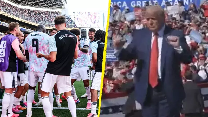 ترامب حديث الصحف البلجيكية.. ولاعبو المنتخب يسخرون من رقصته الشهيرة