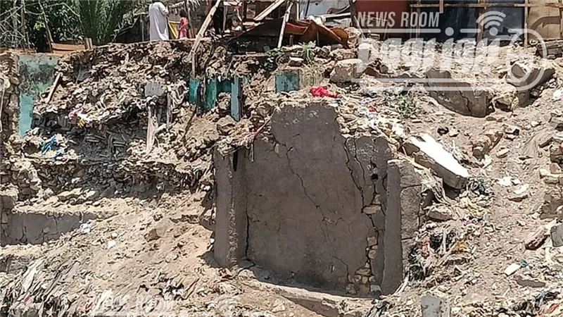 انهيار منزل خال من السكان بالدويقة ولا يوجد إصابات