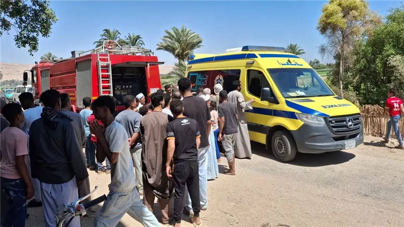مصرع سيدة وإصابة آخر في حريق بساقلتة شرقي محافظة سوهاج 