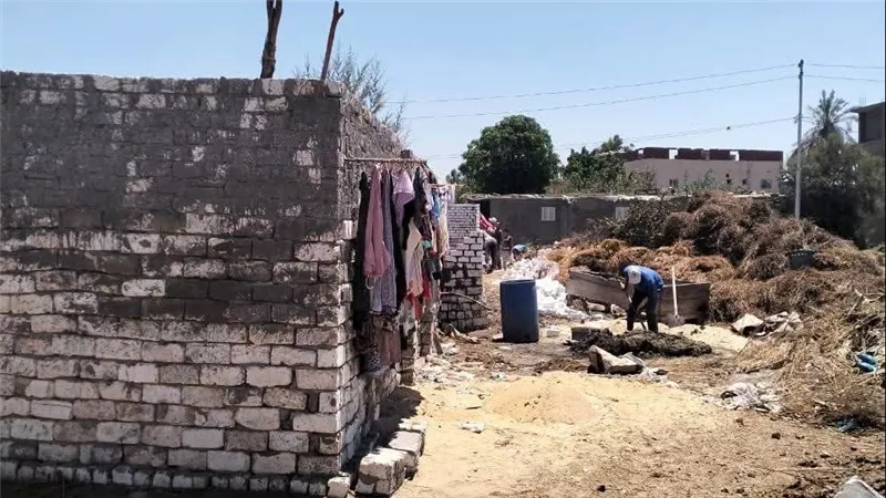إزالة مخالفة في المهد بقرية الرضوان على مساحة 100 متر بجنوب بورسعيد