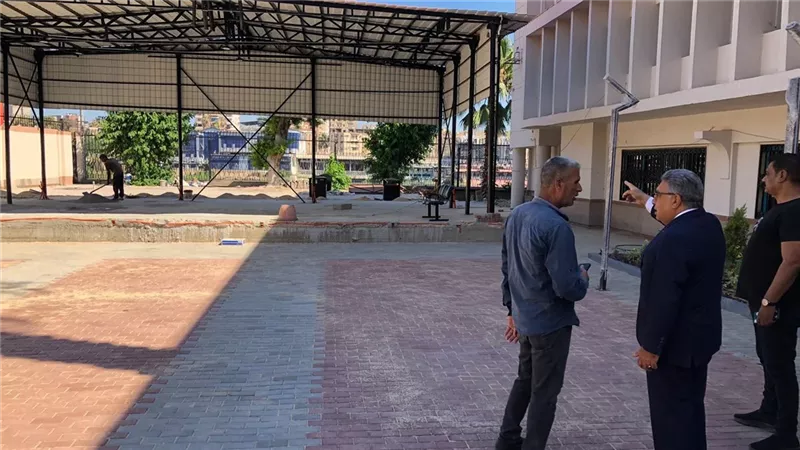 محافظ الدقهلية يتفقد أعمال التطوير الجارية بقصر ثقافة المنصورة