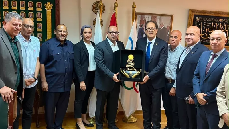 إدريس يستقبل براف.. واليوبيل الياقوتي يزين اللجنة الأولمبية المصرية