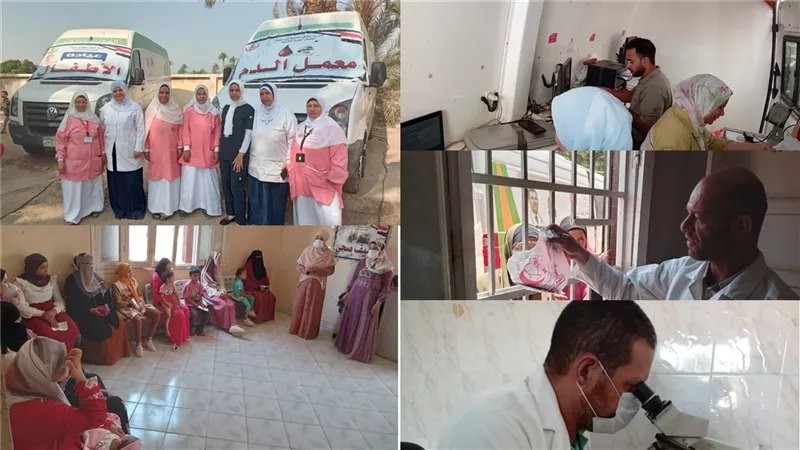 الكشف على أكثر من 1300 مواطن بنواميس الواسطى بقافلة صحة بنى سويف المجانية 