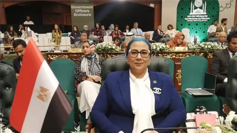 المستشارة أمل عمار تلقى كلمة مصر خلال فعاليات المؤتمر الوزاري التاسع