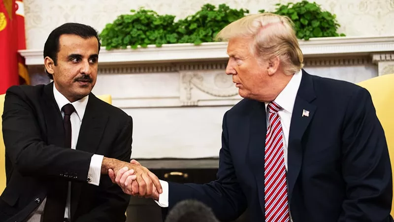 ترامب يعزي أمير قطر في وفاة الأمير الوالد الشيخ حمد بن خليفة