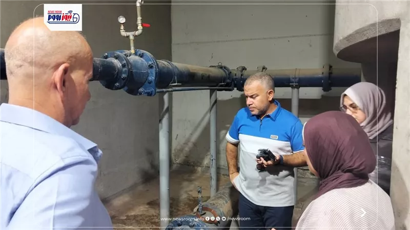 رئيس مياه الفيوم يتابع ميدانياً تشغيل محطة معالجة صرف صحي قحافة  