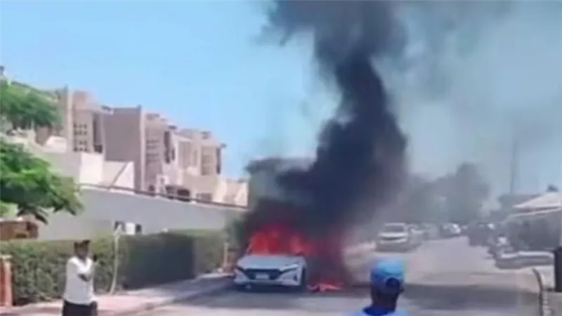 اشتعال سيارة هيونداي CN7 في مرينا يثير الجدل حول عيوب التصنيع