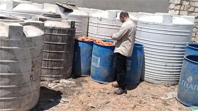 حماية المستهلك يظبط ٢طن مخللات غير صالحة للأستهلاك الأدمي بالشرقية