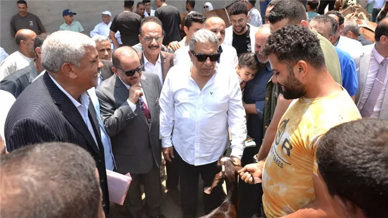 محافظ الدقهلية يتفقد القافلة البيطرية المجانية بالسنبلاوين         
