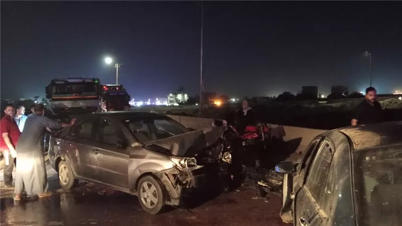 إصابة 4 أشخاص في تصادم سيارتين ملاكي على الطريق الإقليمي بالمنوفية