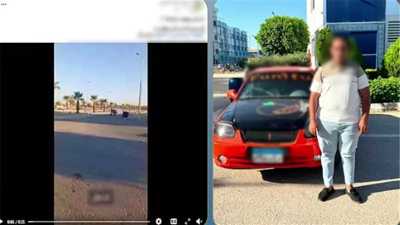ضبط قائد سيارة ملاكي بعد استعراضه بالطريق العام بـ قنا