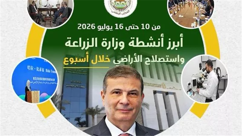 نشاط مكثف لوزارة الزراعة خلال أسبوع..تحركات ميدانية وشراكات دولية وقفزة فالصادرات