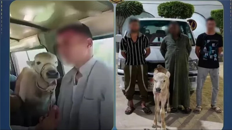 الداخلية تكشف حقيقة فيديو نقل رأس ماشية داخل ميكروباص في البحيرة