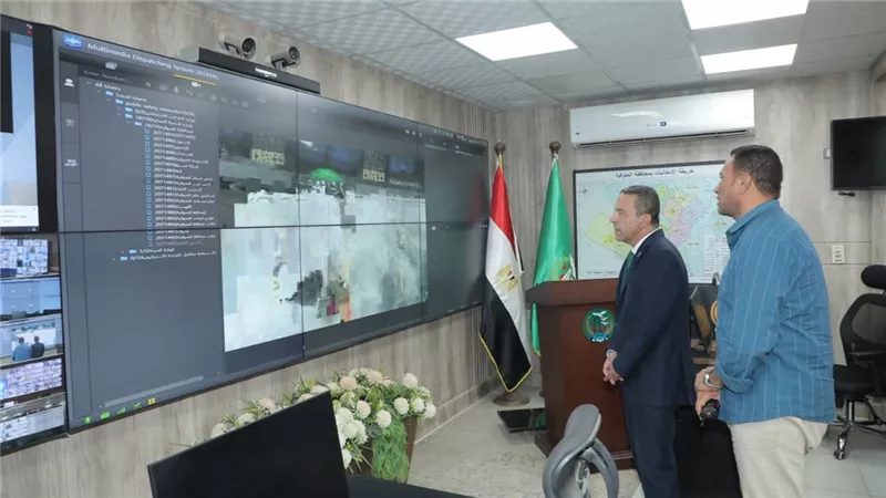 محافظ المنوفية يتابع أعمال إصلاح كسر خط مياه رئيسي قطر 8 بوصة بشبين الكوم